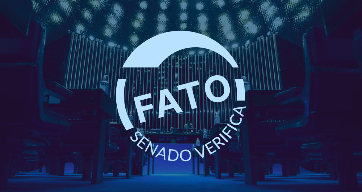 Imagem apontando que o fato foi verificado pelo Senado Verifica
